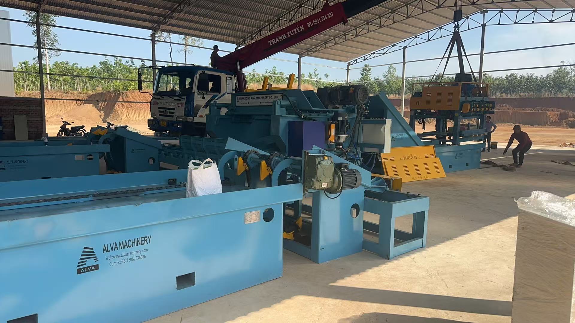 Alva peeling machine production line landed in Vietnam
