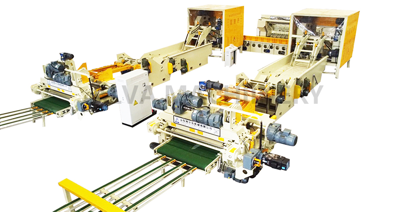 veneer peeling machine line