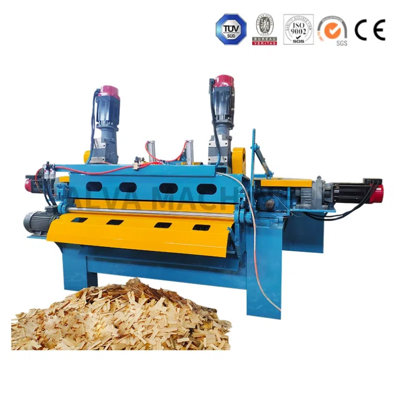 Veneer peeling machine